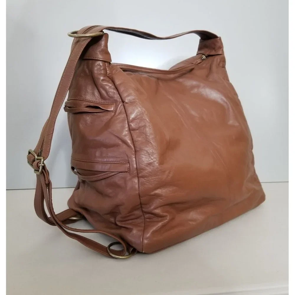 Nicholas K for Free People Phoebe Purse Pack Cognac Sheep Leather Bag - Picture 5 of 9